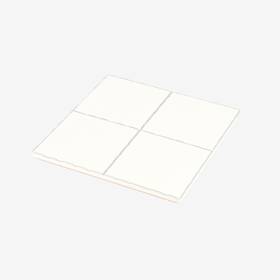 Salvamantel de cer&aacute;mica blanco 20x20cm