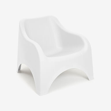 Silla de jard&iacute;n apilable de polipropileno blanca Patmos 78x71x79cm