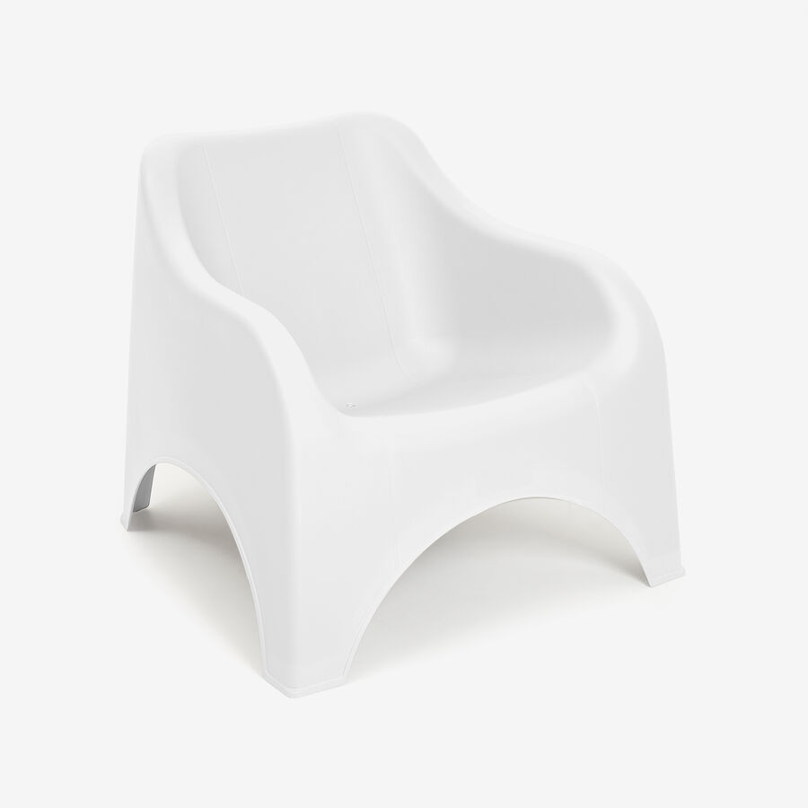 Silla de jard&iacute;n apilable de polipropileno blanca Patmos 78x71x79cm