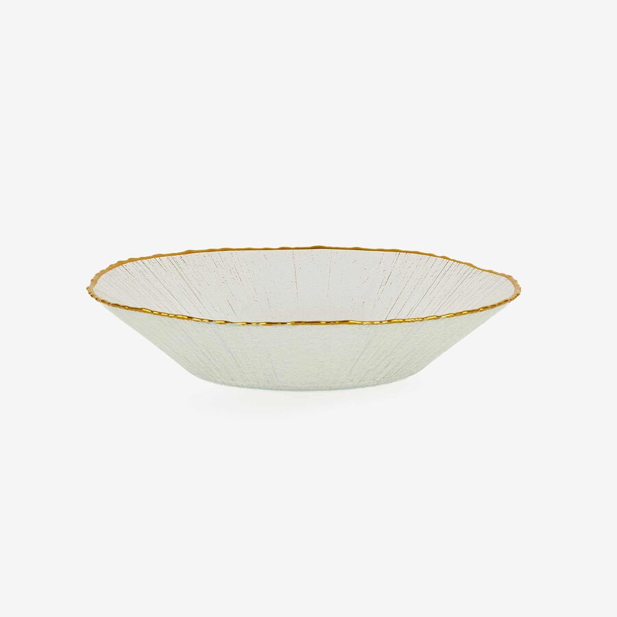 Bol de cristal con filo dorado de 25cm