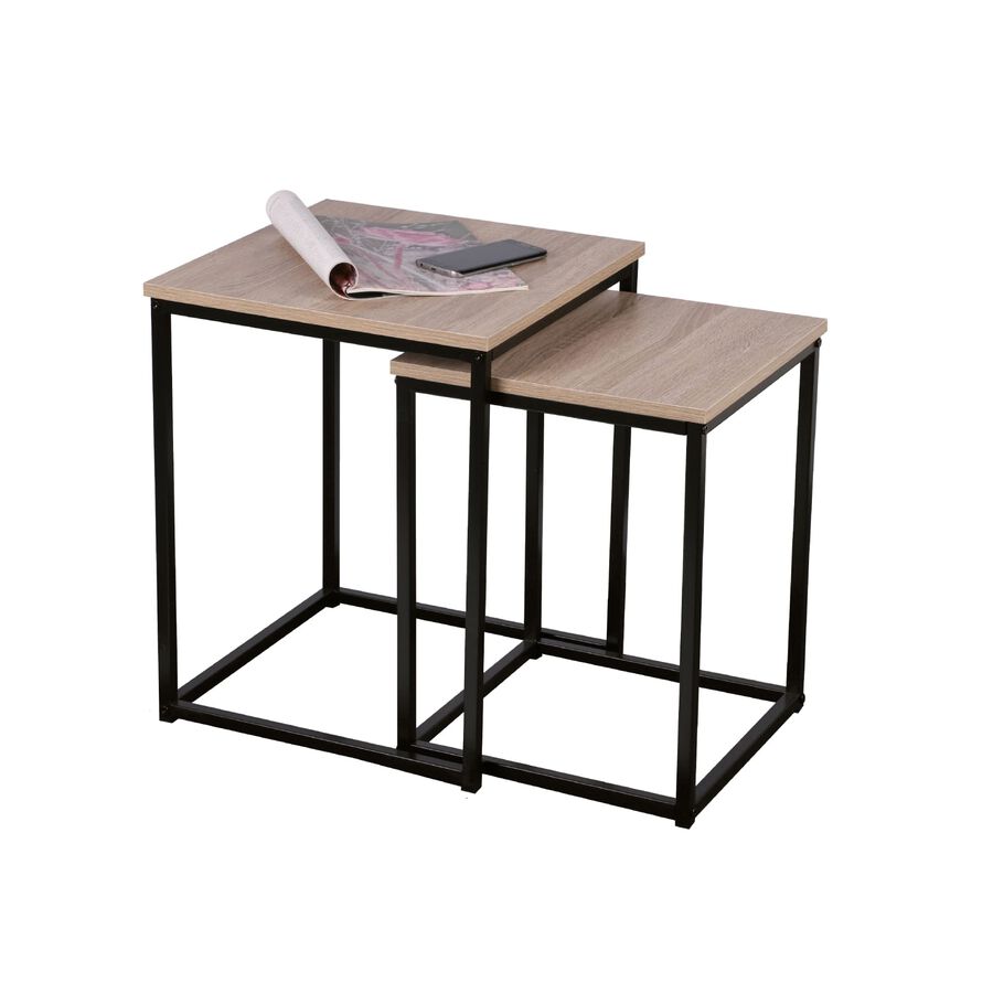 Set de 2 mesas auxiliares MDF Robin