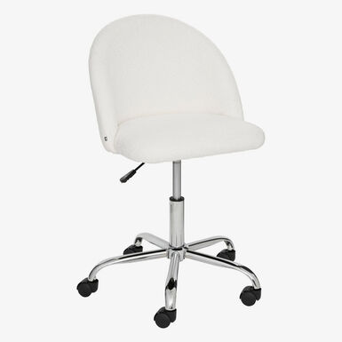 Silla de escritorio blanca de rizo Giren 
