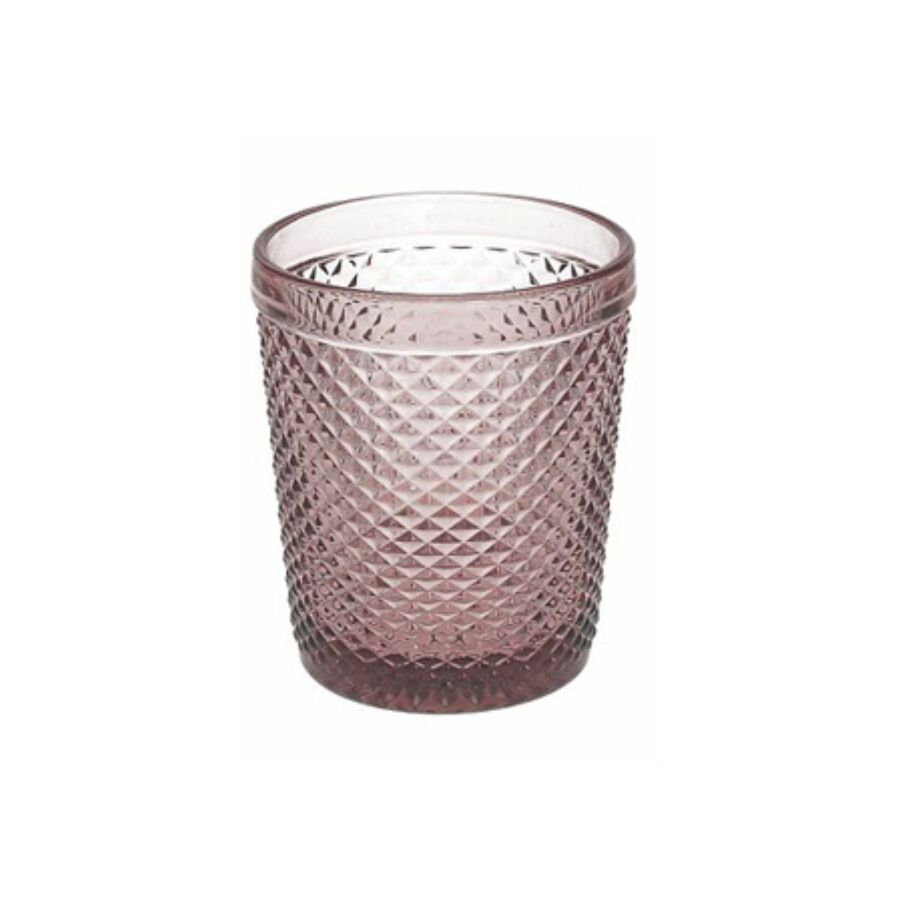 Vaso cristal rosa Diamante 30cl