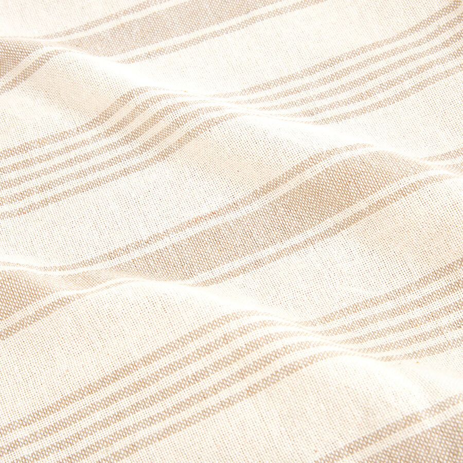 Mantel de algod&oacute;n rayas beige Vieste 150x200cm