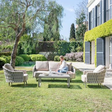 Set de jardín de 4 piezas de aluminio Icaria