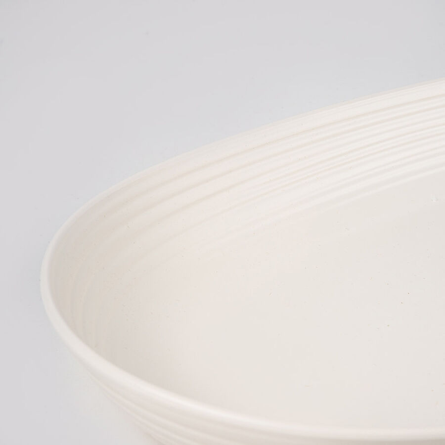 Bandeja para aperitivos blanca color tierra 41x22cm - Guzzini