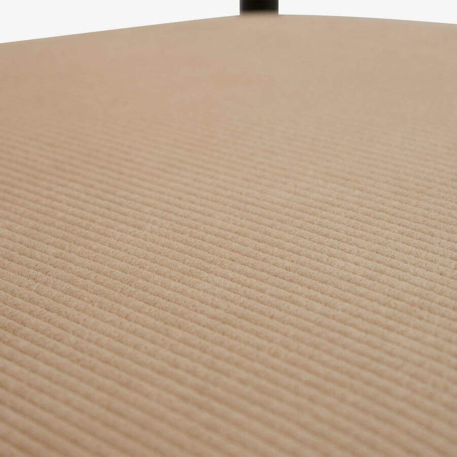 Silla de comedor beige de terciopelo Solea