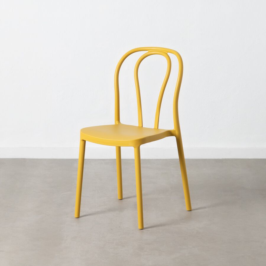 Set de 4 sillas de comedor amarillo Marin 43x53x85cm
