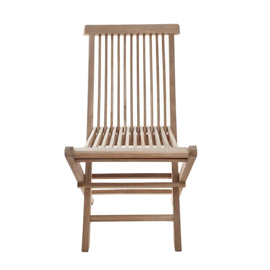 Silla de jardín plegable de madera de teca Azores 47x43cm