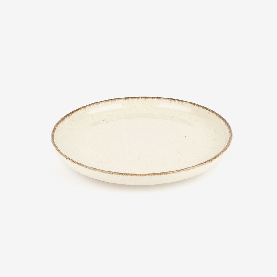 Plato de postre de porcelana marfil Olite Ø19cm