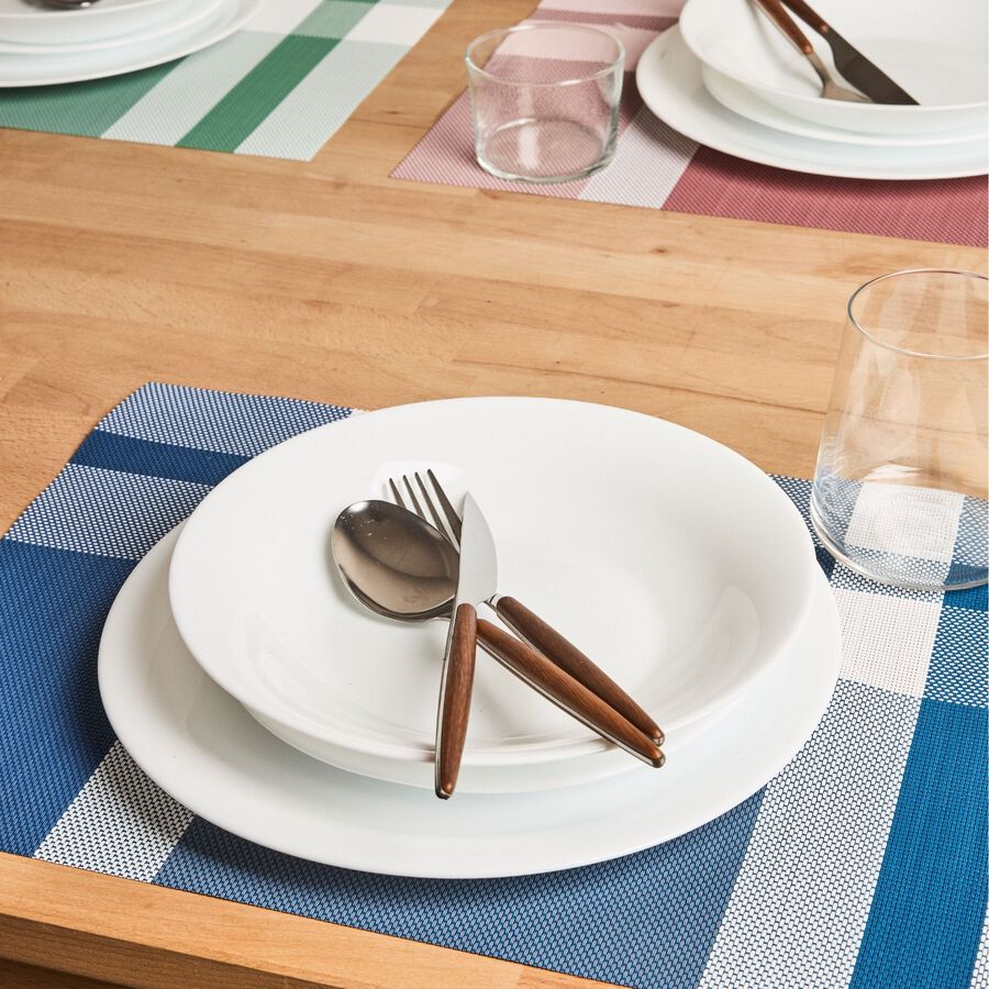 Mantel individual cuadros azul 45x30cm