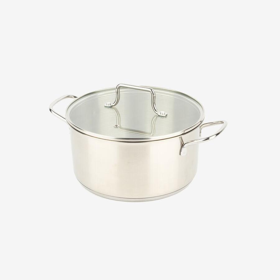 Cacerola de acero inoxidable con tapa Birta Ø20cm - 2,75L