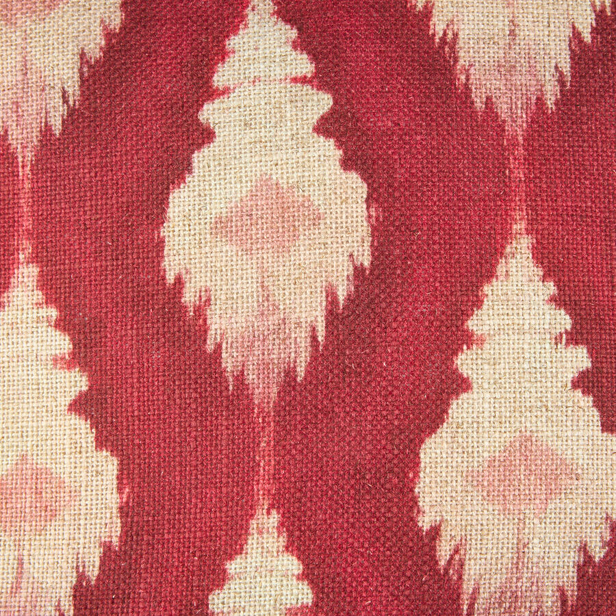 Funda de coj&iacute;n algod&oacute;n fucsia Ikat 45x45cm