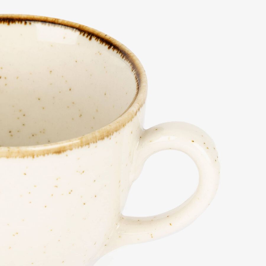 Taza de café con plato marfil de porcelana Olite 9cl