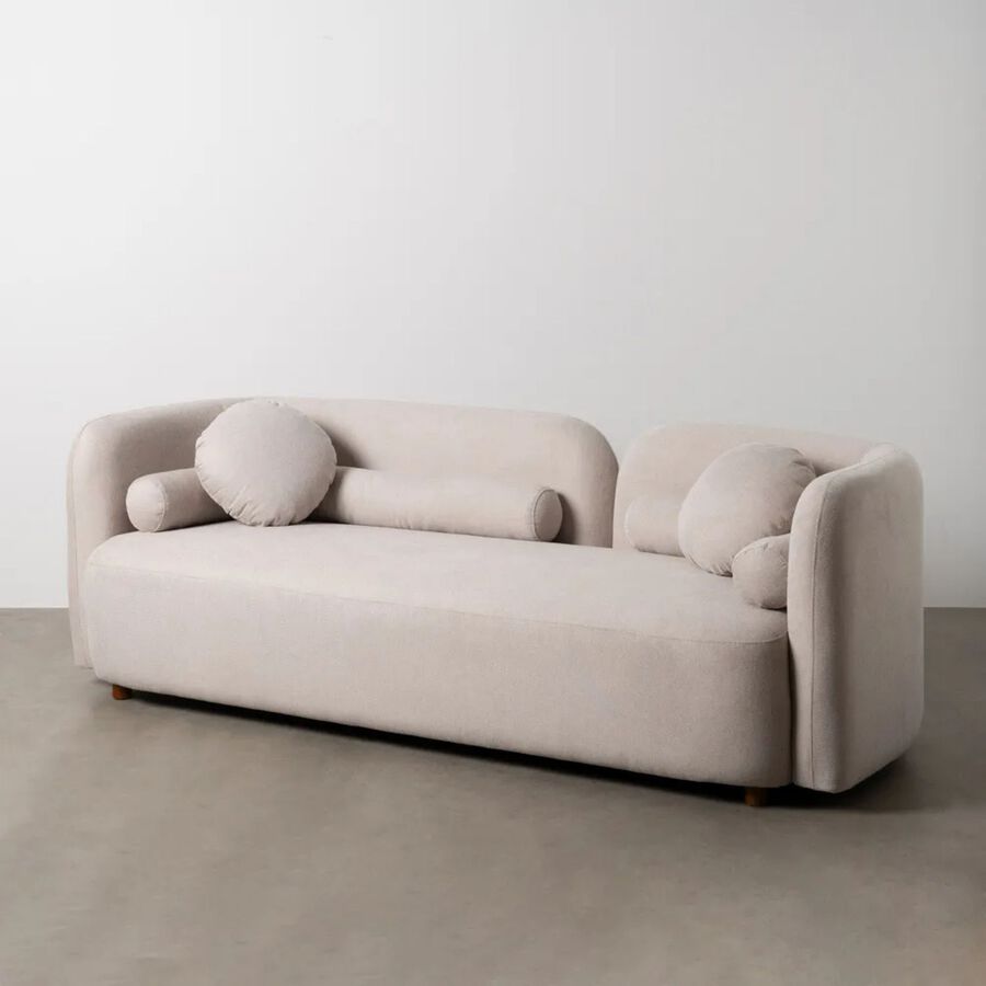 Sof&aacute; de 3 plazas de poli&eacute;ster Aria 223x88x72cm