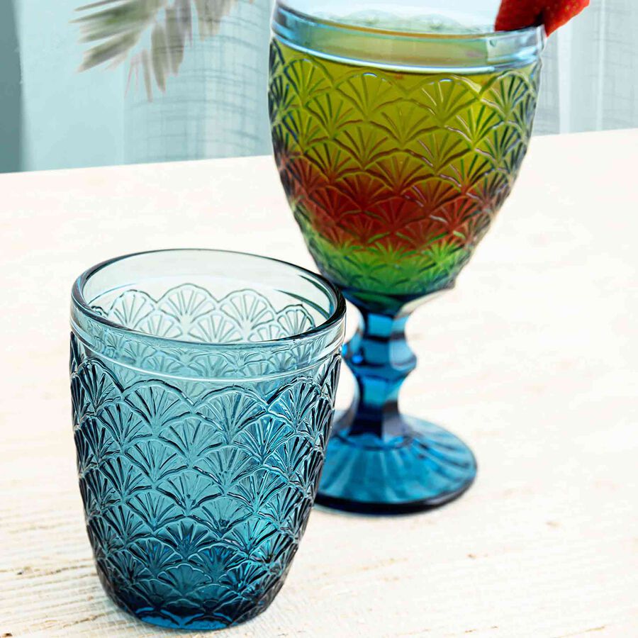 Vaso de vidrio azul Marua 24cl