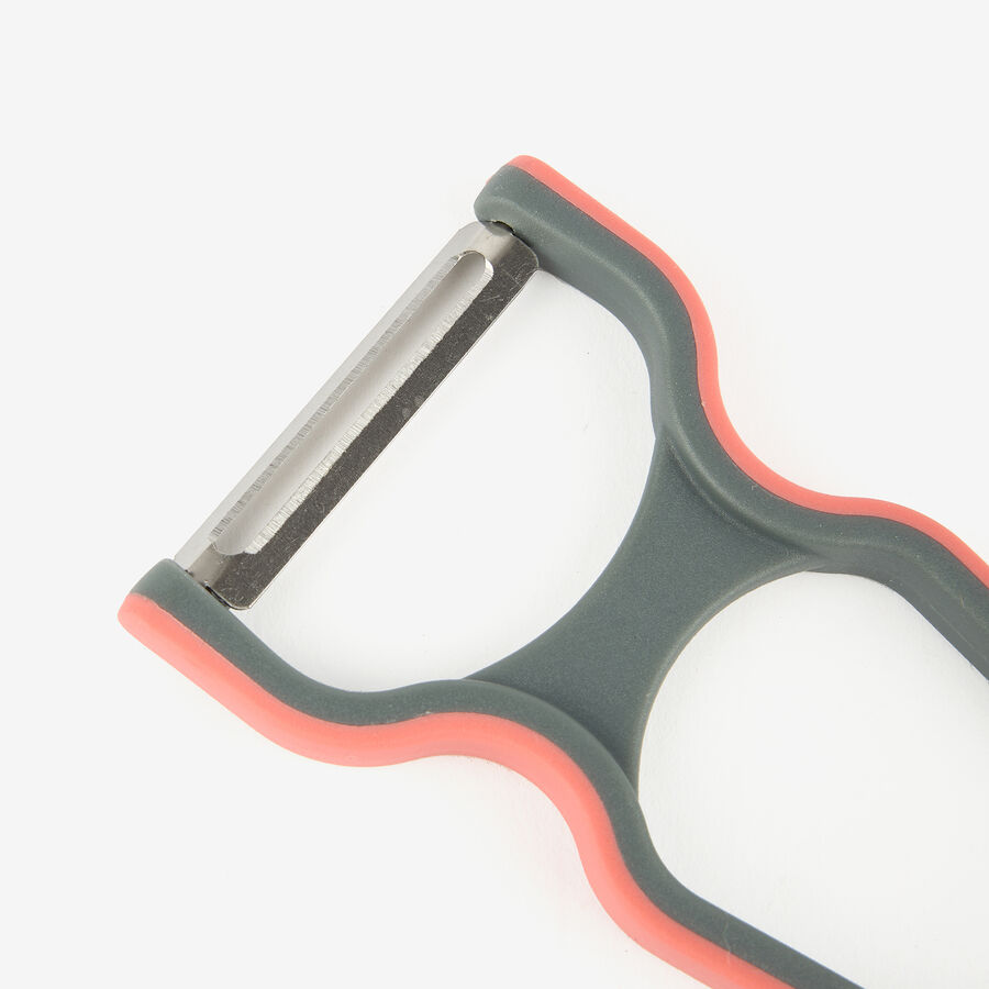 Set de 3 peladores de acero inoxidable y plástico 12cm