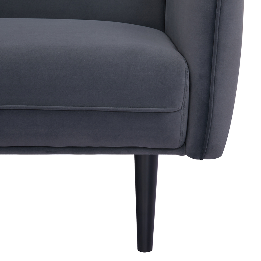 Sof&aacute; cama de 3 plazas velvet gris Ibai 198x87x83cm