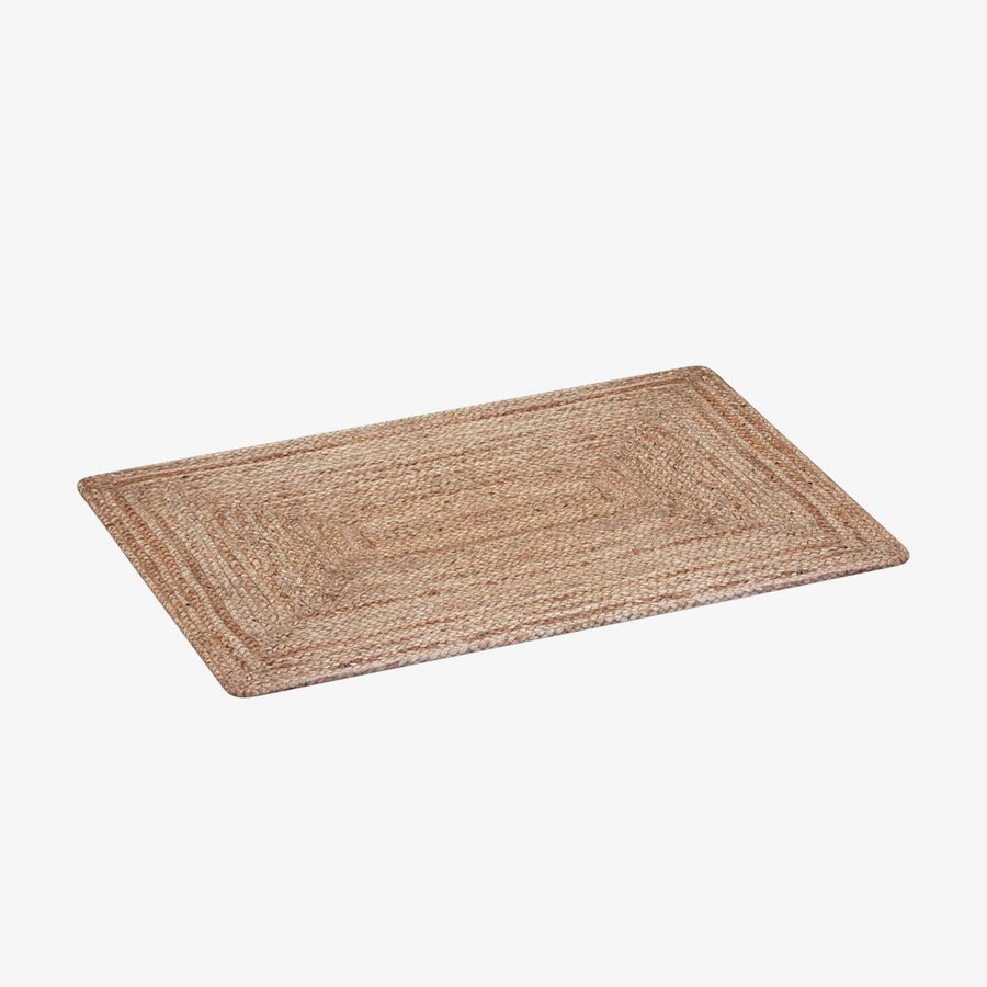 Alfombra de yute natural beige 60x90cm