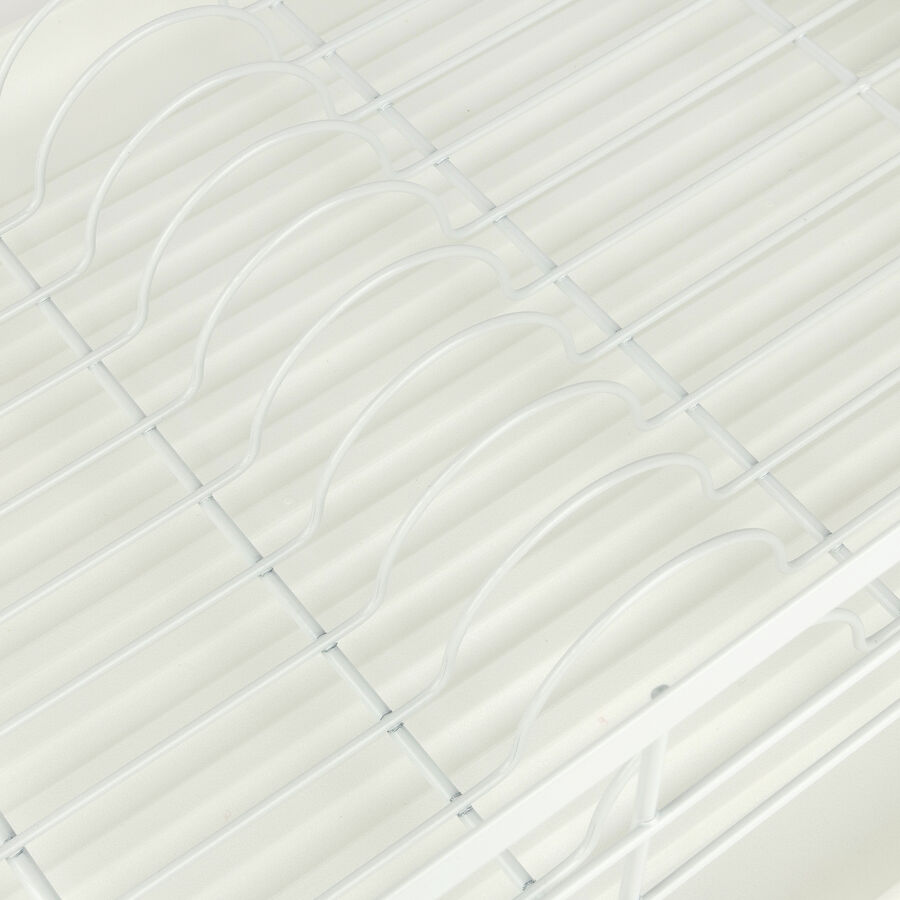 Escurreplatos de acero blanco 43x32x19cm