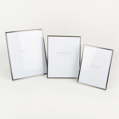 Marco de fotos de metal plateado Kilim disponible en varias medidas