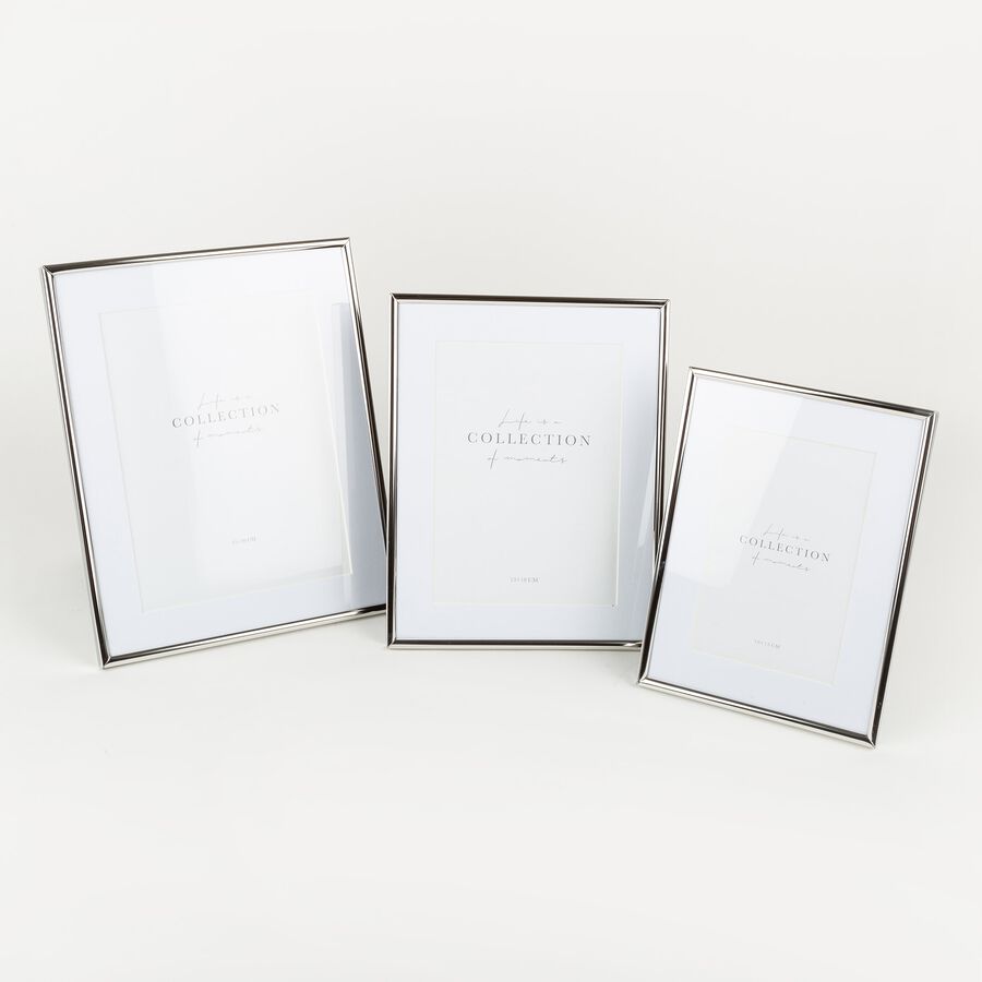 Marco de fotos de metal plateado Kilim 10x15cm