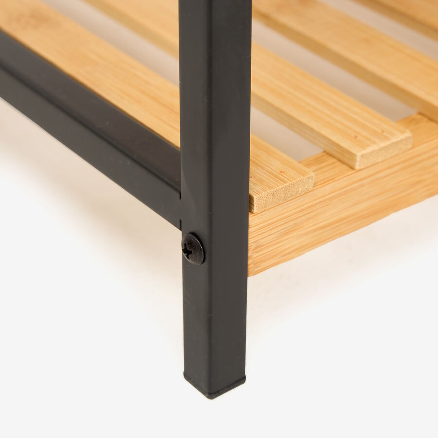 Zapatero de bamb&uacute; de 2 estantes Kabil 70x30x32cm