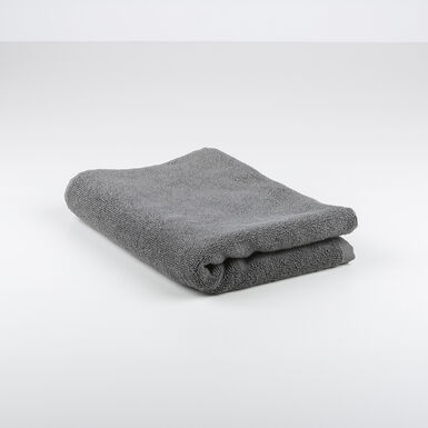 Alfombra de ba&ntilde;o algod&oacute;n gris oscuro 50x70cm