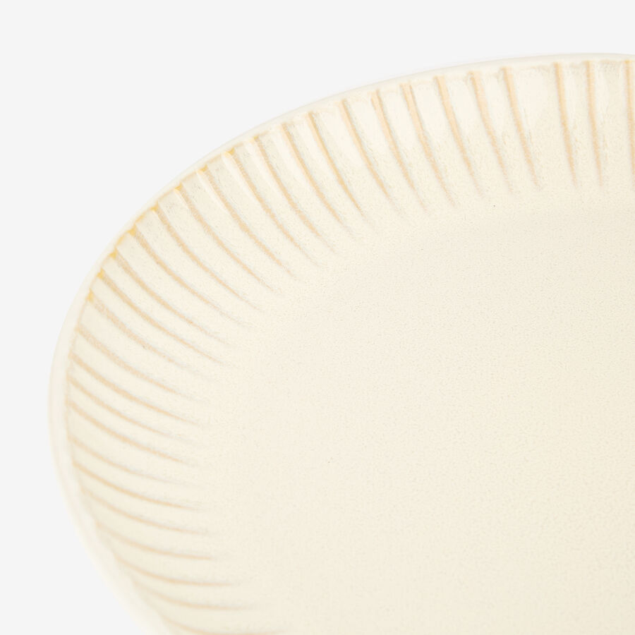 Plato llano de gres blanco Tauber Ø26cm