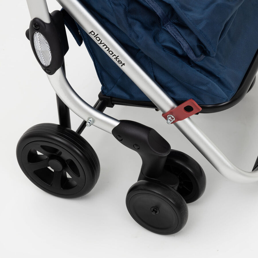 Carro para la compra de 4 ruedas azul Go Up