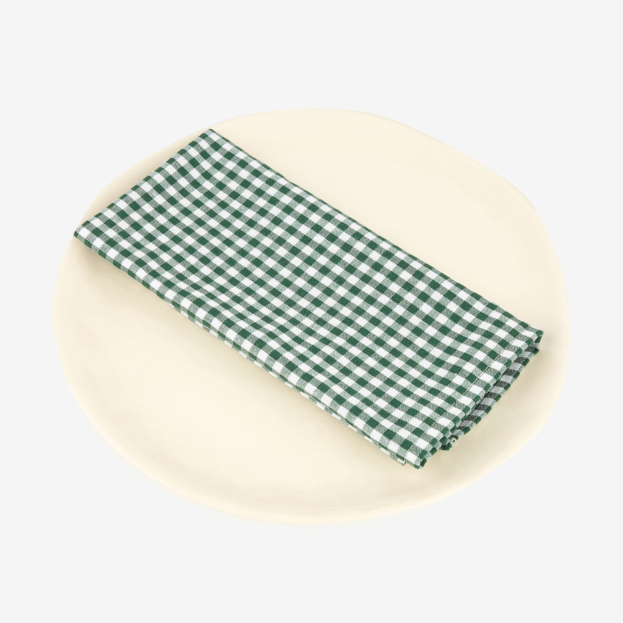 Set de 2 servilletas Vichy verde 45x45cm