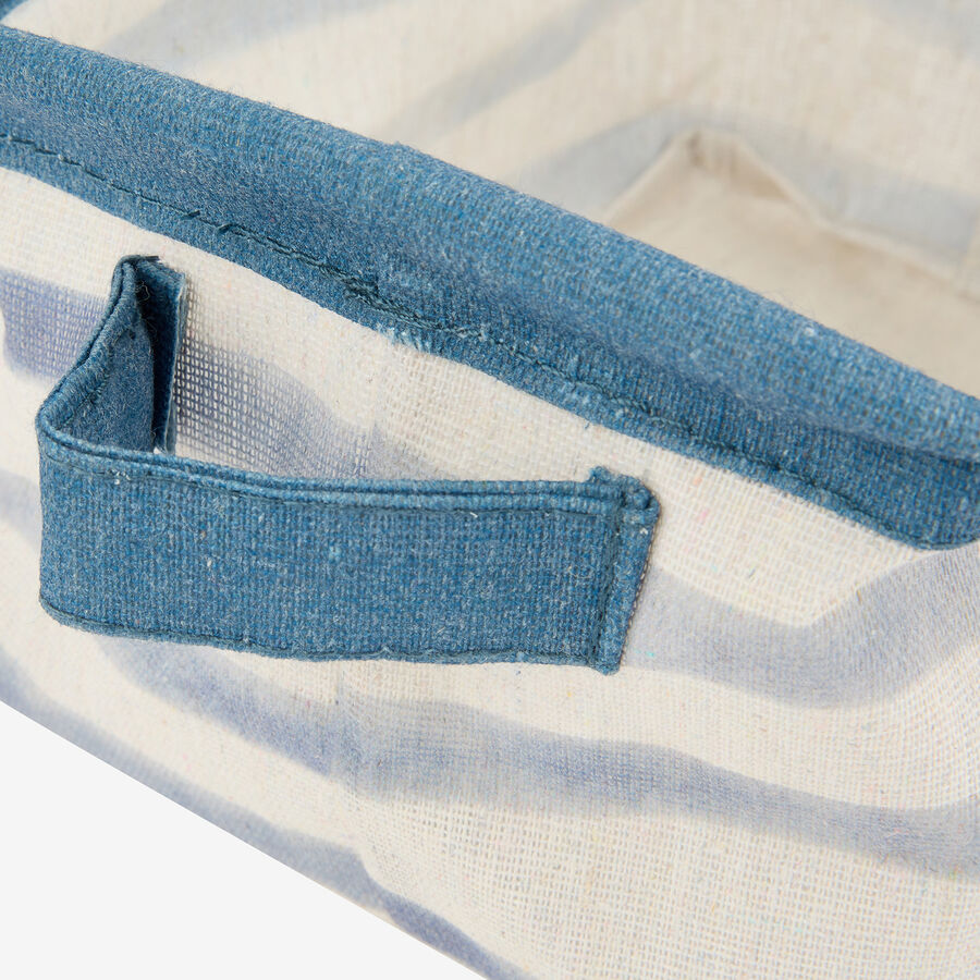 Set de 3 cestas de rayas azules Blue