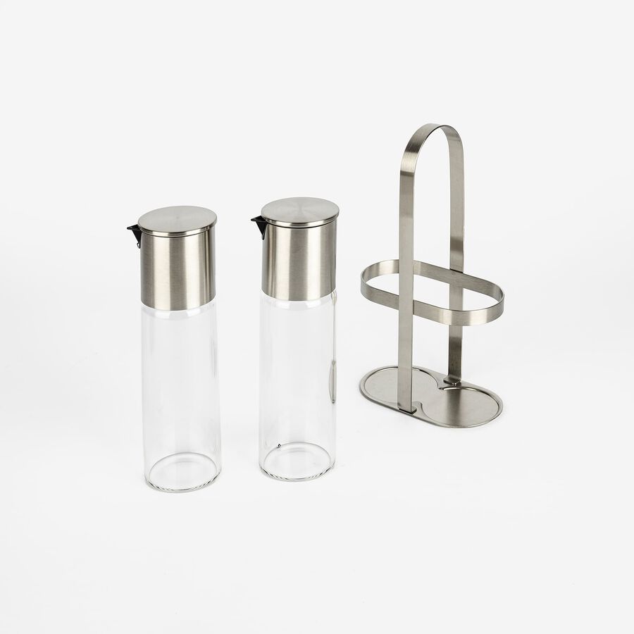 Set aceitera/vinagrera de acero 180ml