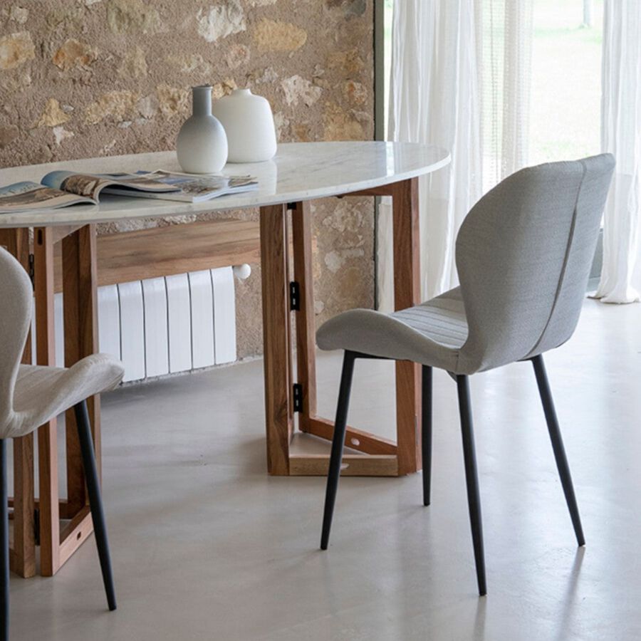 Silla de comedor gris Lydia 54x50x86cm Clau&Chloe