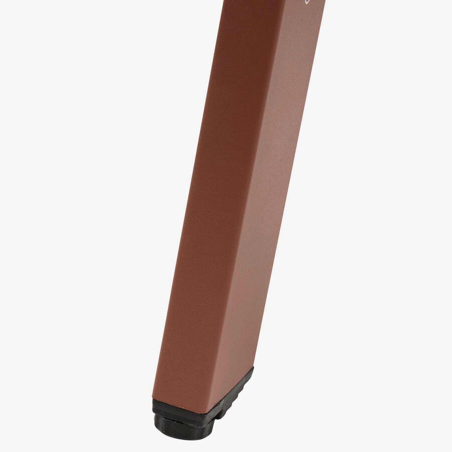 Mesa auxiliar de jard&iacute;n de acero caoba Saori &Oslash;70x40cm