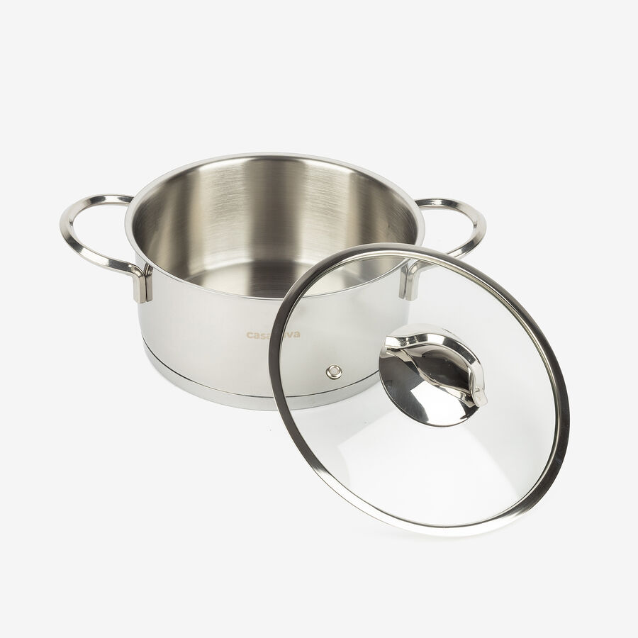 Olla con tapa de acero inoxidable Casa Viva Ø20cm - 3L
