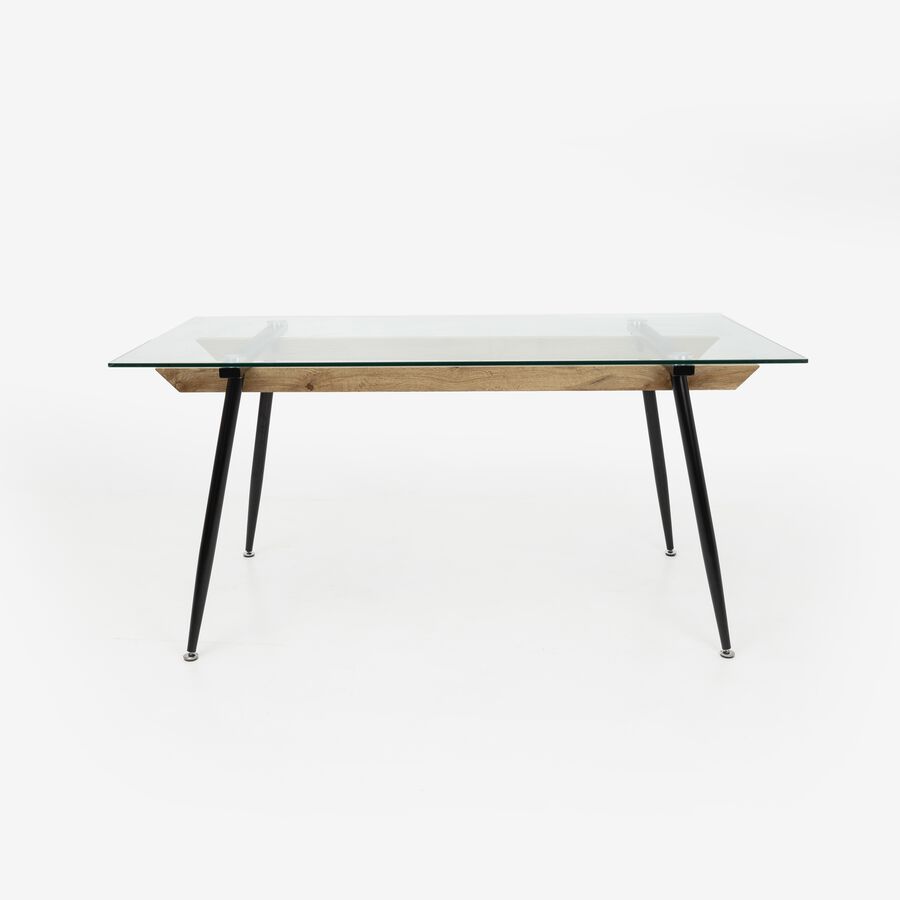 Mesa de comedor de cristal 160x80cm