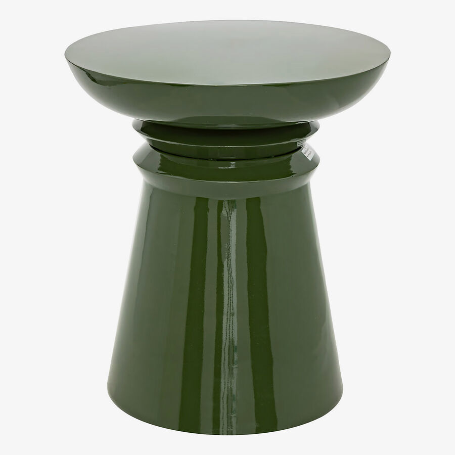 Mesa auxiliar de metal verde Totem &Oslash;38cm