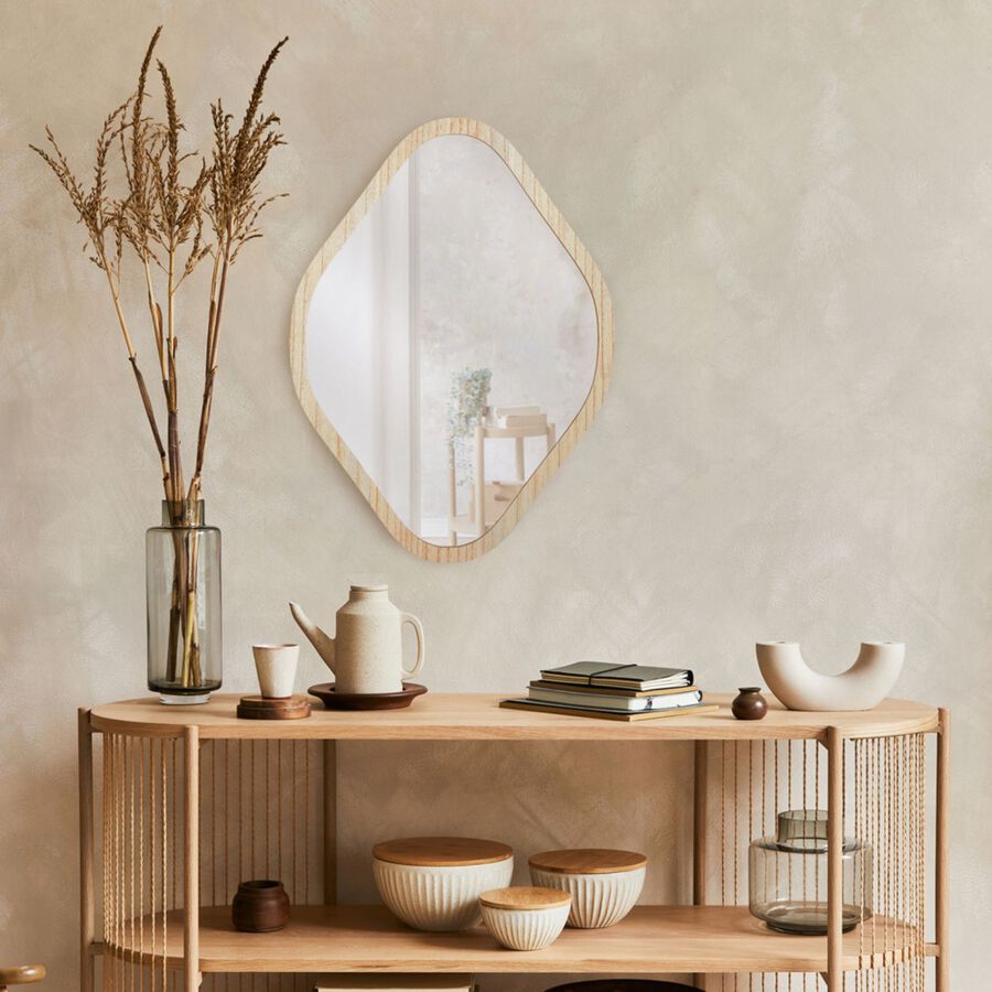 Espejo de pared con marco de madera 40x60cm