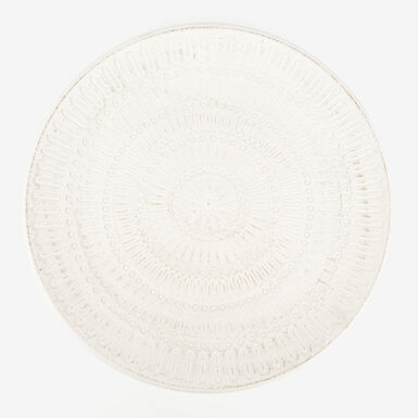 Centro de mesa de madera beige Ø39,5cm