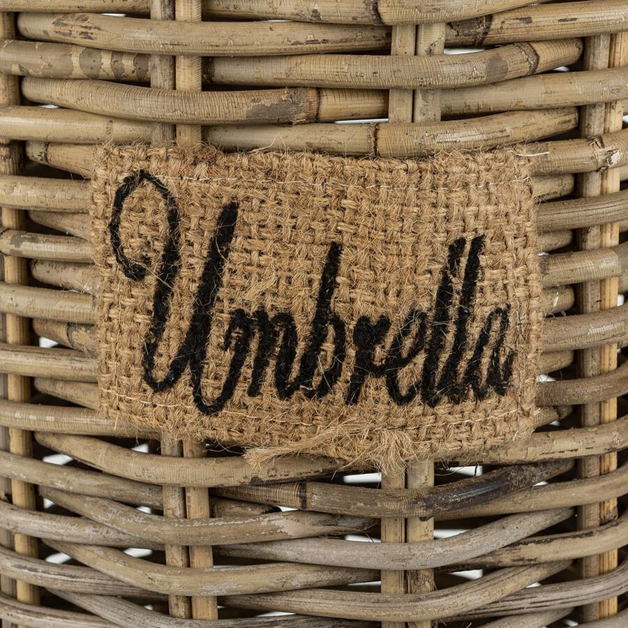 Paraguero de madera de rat&aacute;n 24x50cm