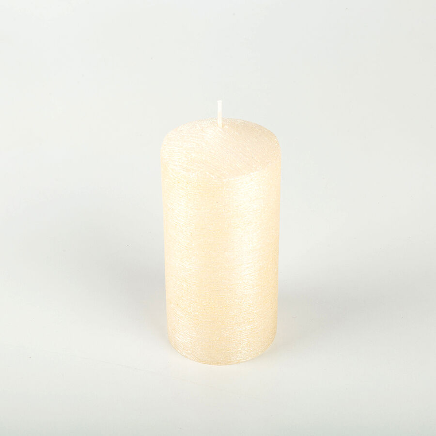 Vela Pilar crema 15cm
