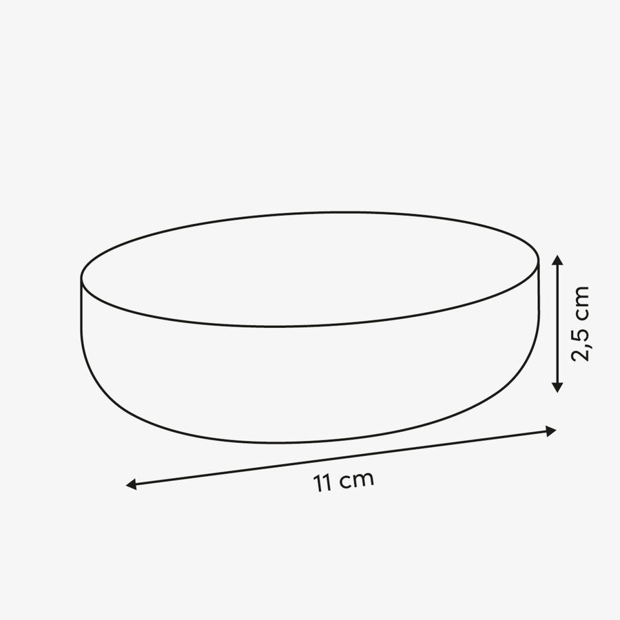Jabonera Doria de vidrio marr&oacute;n &Oslash;11cm
