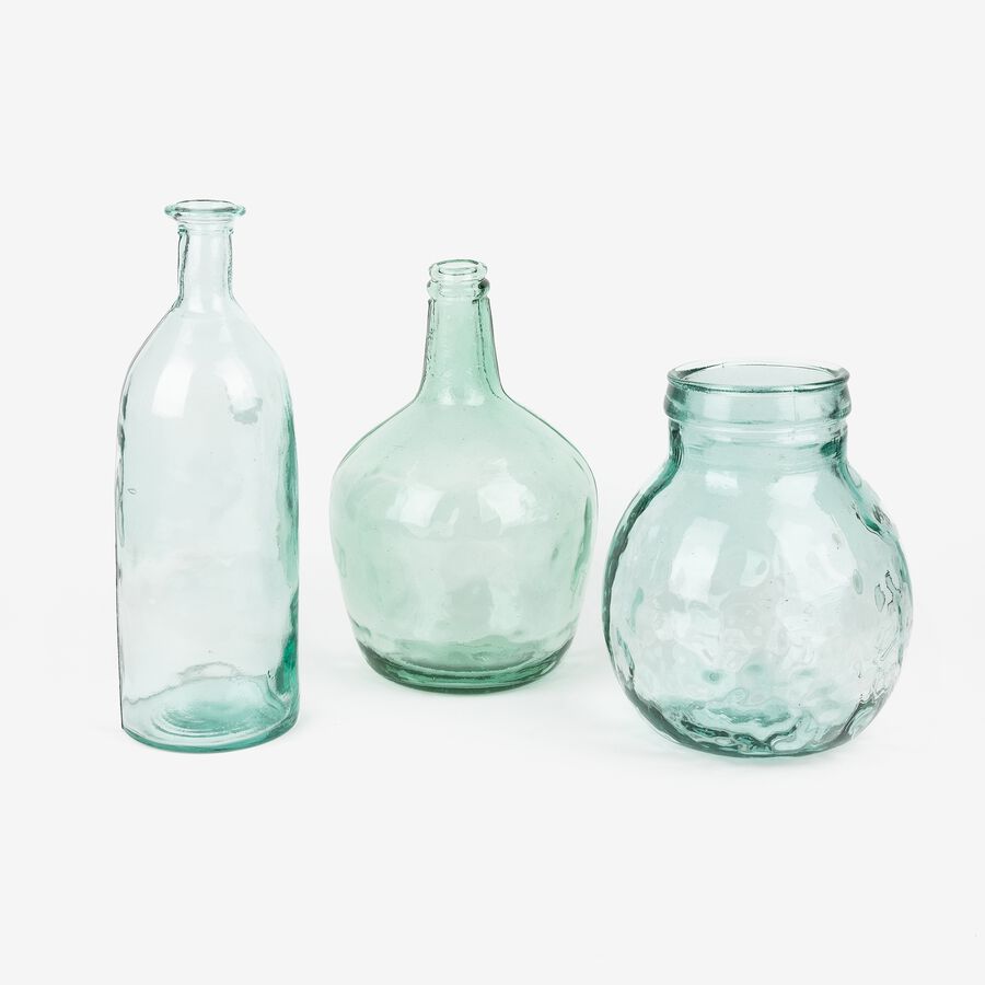 Jarr&oacute;n de vidrio recilado Mijas de 19 x 31 cm