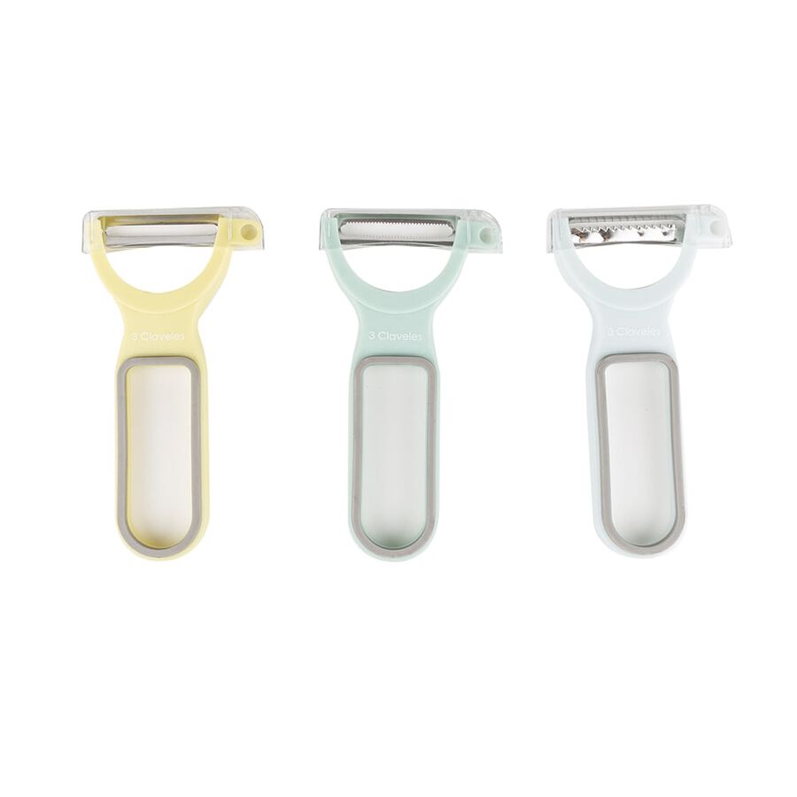 Set de 3 peladores para patata/tomate/juliana 3 claveles