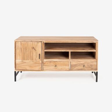 Mueble TV de madera de acacia Tempere 120x40x60cm