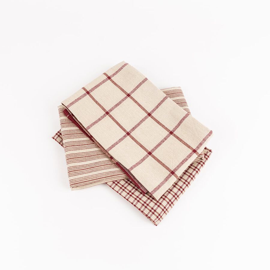 Set de 3 paños de cocina de algodón 45x70cm en varios colores