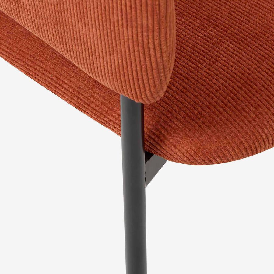 Sill&oacute;n de comedor &aacute;mbar de tela Siren 