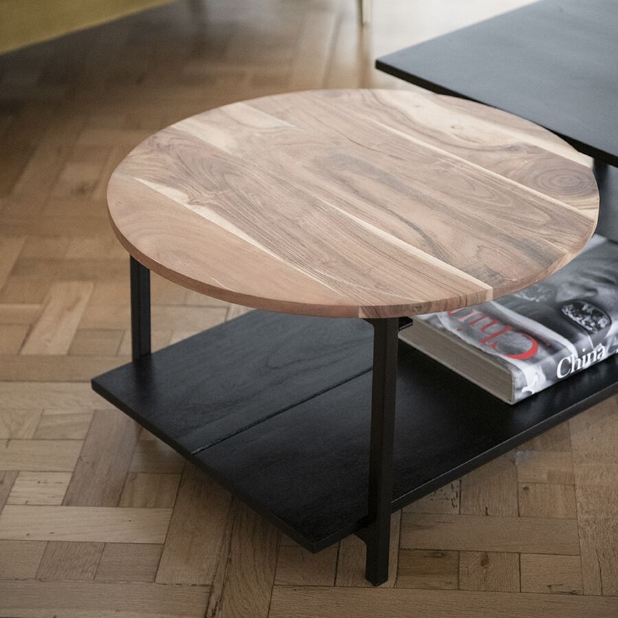 Mesa de centro de madera Aberdeen 115x60x38cm Clau&Chloe