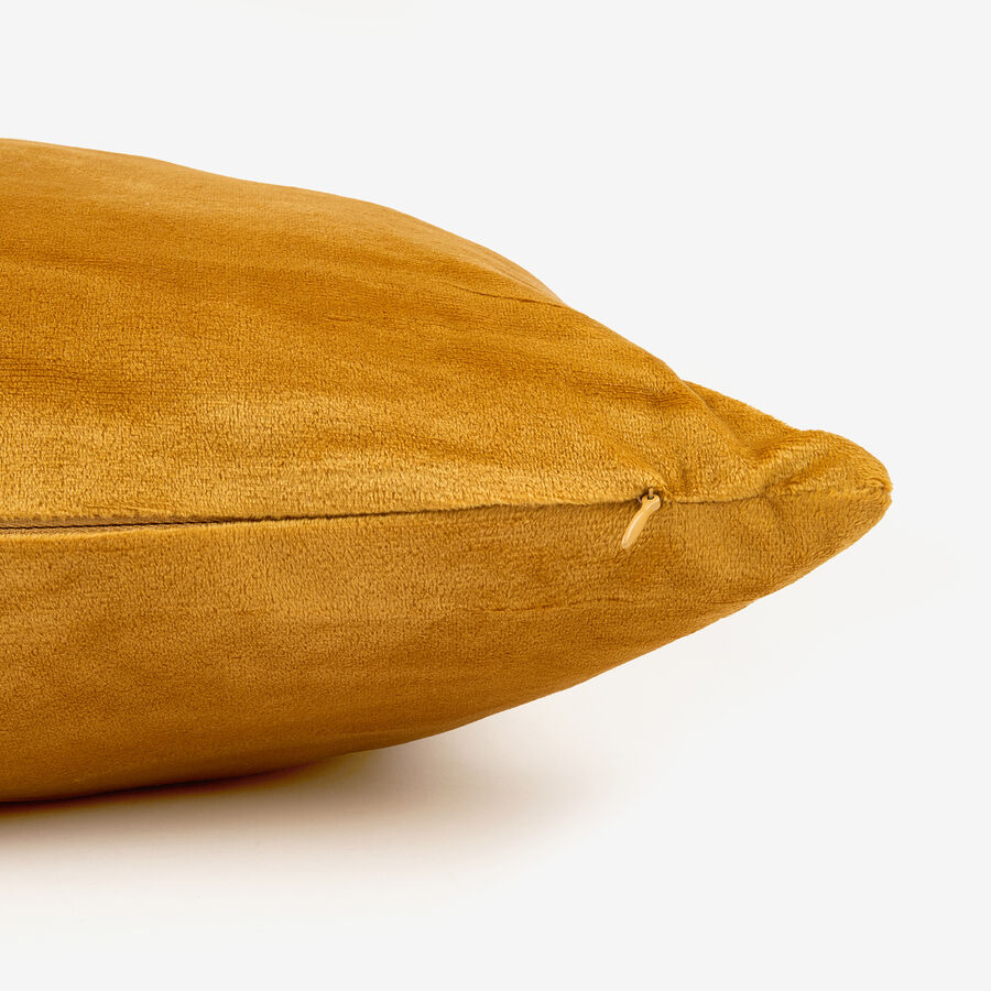 Funda de coj&iacute;n velvet ocre 30x45cm